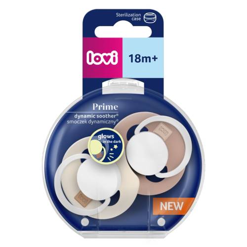 Set suzete din silicon pentru +18 luni Dynamic Prime Ivory/Blush 34/438, 2 bucati, LOVI