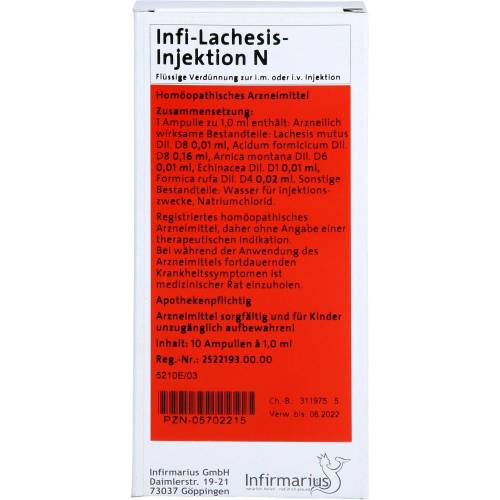 Infi Lachesis Injektion N 10 ml
