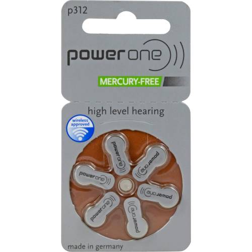 Batterien Hör PowerOne 312 6 St