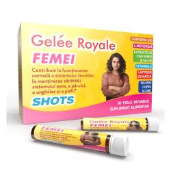 Gelee Royale Femei Shots, 10 fiole buvabile, Justin Pharma
