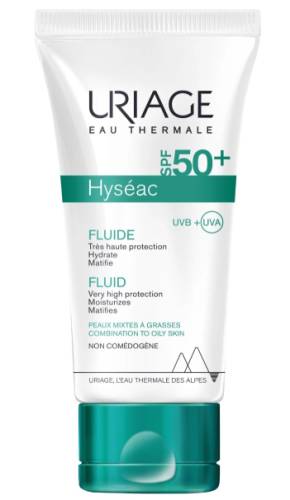 Uriage Hyseac fluid protectie solara ten mixt-gras SPF50+ 50 ml