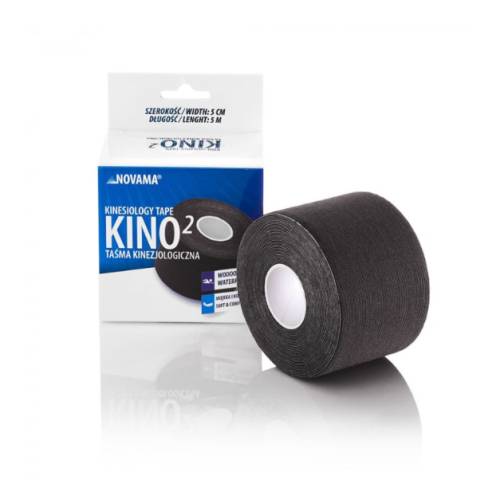Banda Kinesiologica Novama Kino2, Negru, 5 cm x 5 m