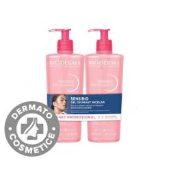 Pachet Gel spumant Sensibio, 2 x 500ml, Bioderma