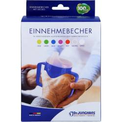 Einnehmebecher m.2 Griffen+Deckel 4mm blau 1 St