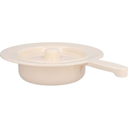 Stechbecken Kunststoff 31 cm m.Deckel u.Griff cre. 1 St