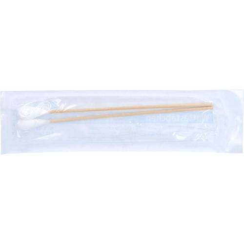 Wattestäbchen Holz 15 cm großer Kopf steril 100 St