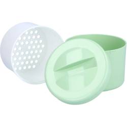 Prothesenbehälter m.Deckel u.Einsatz grün 1 St