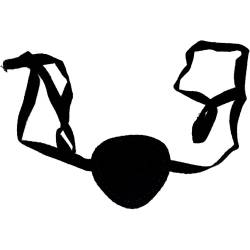 Augenklappe mit Bindeband schwarz 33000 1 St