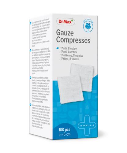 Dr. Max Comprese non-sterile 5x5cm, 100 bucati