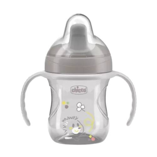 Canuta de antrenament, gri, 6 luni+, 200 ml, Chicco