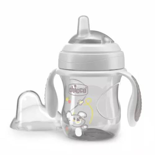 Canuta de tranzitie, Gri, 4 luni+, 200 ml, Chicco