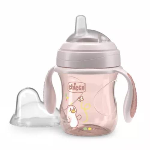 Canuta de tranzitie, Roz, 4 luni+, 200 ml, Chicco