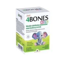 4 Bones Kids, 30 comprimate – Calciu si Vitamina D pentru copii, Sun Wave Pharma