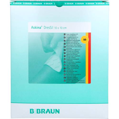 Askina DresSil 10x10 cm Silikon Schaumstoffverband 10 St