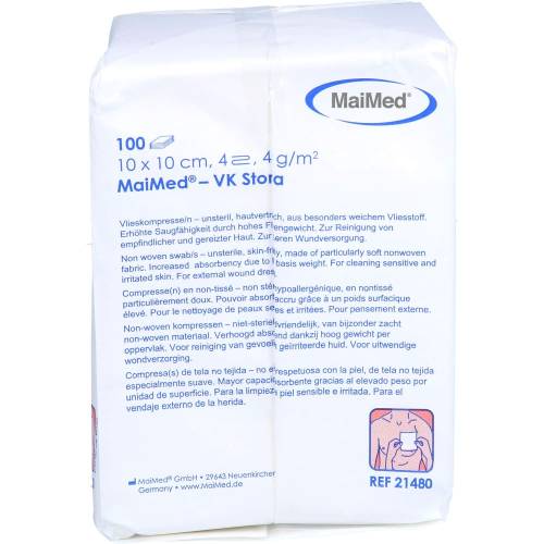 Vlieskompressen unsteril 10x10 cm 4fach 100 St