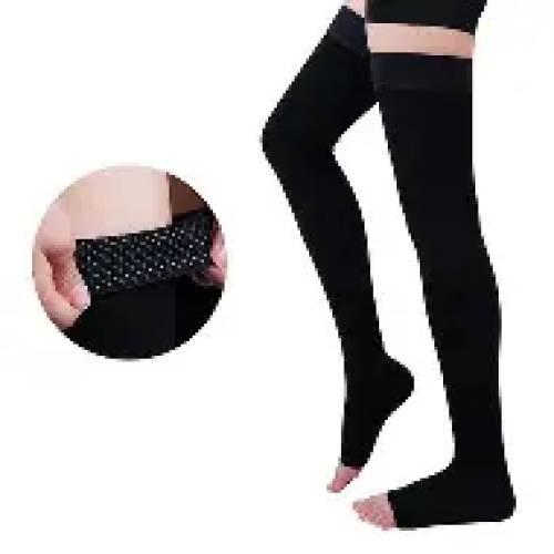 Rayat ciorapi compresivi18-21, pana la coapsa, clasa 1, varf deschid, negru 3/M X 1per. Vital Logistic