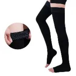 Rayat ciorapi compresivi18-21, pana la coapsa, clasa 1, varf deschid, negru 3/M X 1per. Vital Logistic