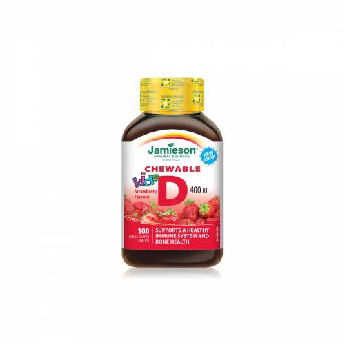 JAMIESON VITAMINA D PENTRU COPII 400UI X 100 TABLETE MASTICABILE
