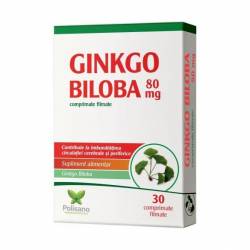 POLISANO GINKGO BILOBA 80MG X 30 COMPRIMATE FILMATE