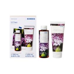 Pachet Liliac Gel de dus 250ml + Lapte de corp 200ml, Korres