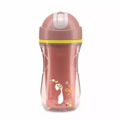 Canuta sport termorezistenta roz cu pai 14 luni+, 266ml, Chicco