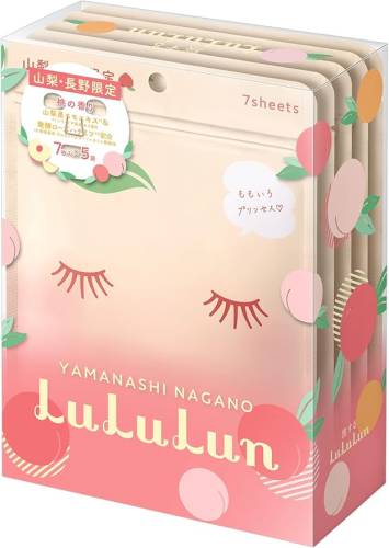 Masca de fata cu piersica Yamanashi, 5x7 bucati, LuLuLun
