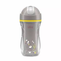Canuta sport termorezistenta gri cu pai 14 luni+, 266ml, Chicco