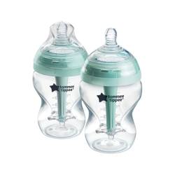 Set biberoane Advanced Anti-colici, cu autosterilizare, 0 luni+ Natural Start, 2*260ml, Tommee Tippee