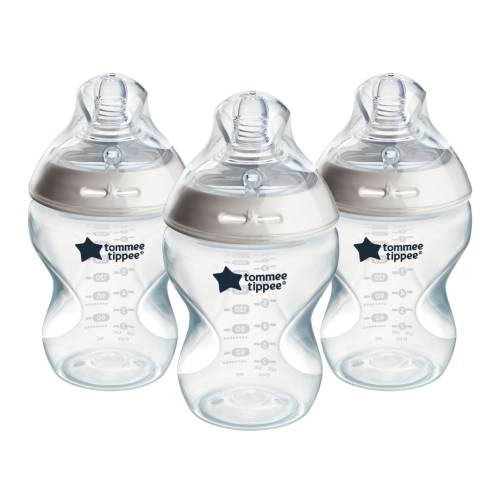 Set biberoane cu autosterilizare Natural Start, 0 luni+, 3 bucati*260 ml, Tommee Tippee
