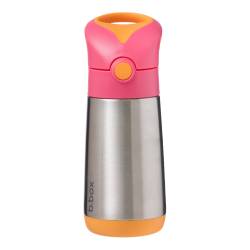 Cana termos cu pai, 12 luni+, Roz/Portocaliu, 350 ml, B.Box