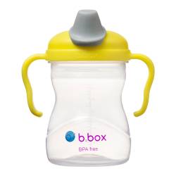 Cana de tranzitie cu cioc, +4l, Galben/Gri, 240 ml, B.box