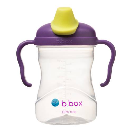 Cana de tranzitie cu cioc, +4l, Mov/Verde, 240 ml, B.box