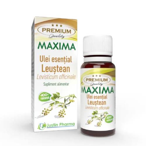 Ulei esential Leustean Maxima, uz intern, 10 ml, Justin Pharma
