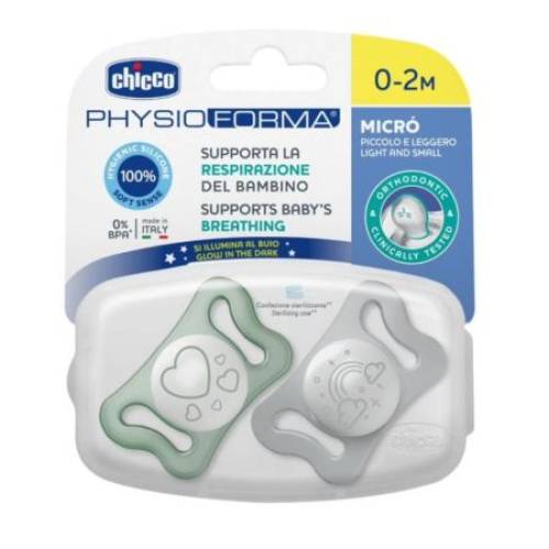 Suzete PhysioForma Micro 0-2 luni, 2 bucati, Chicco