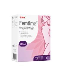 Dr. Max Femtime Vaginal Wash Solutie pentru igiena intima, 3 flacoane + 3 aplicatoare