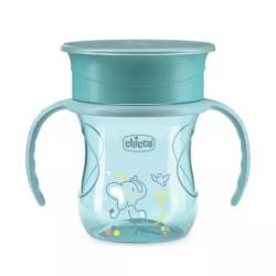 Canuta 360 Perfect Cup pentru copii 12 luni+ Turcoaz, 200ml, Chicco