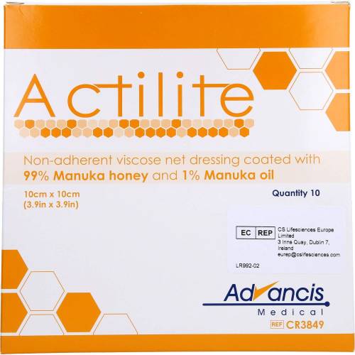 Actilite 10x10 cm Honig Wundauflage 10 St