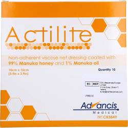 Actilite 10x10 cm Honig Wundauflage 10 St