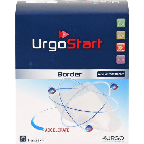 Urgostart Border 8x8 cm Schaumstoffwundverband 20 St