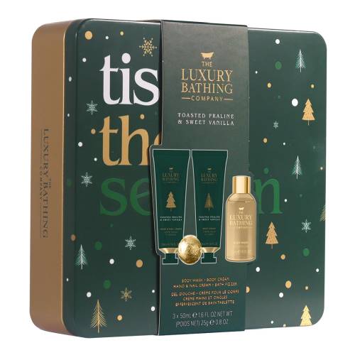 Set cadou Tis the Season, Toasted Praline & Sweet Vanilla, 4 articole, The Luxury Bathing Company