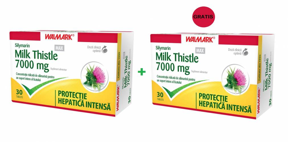 WALMARK SILYMARIN MILK THISTLE MAX 30 COMPRIMATE 1+1 GRATIS