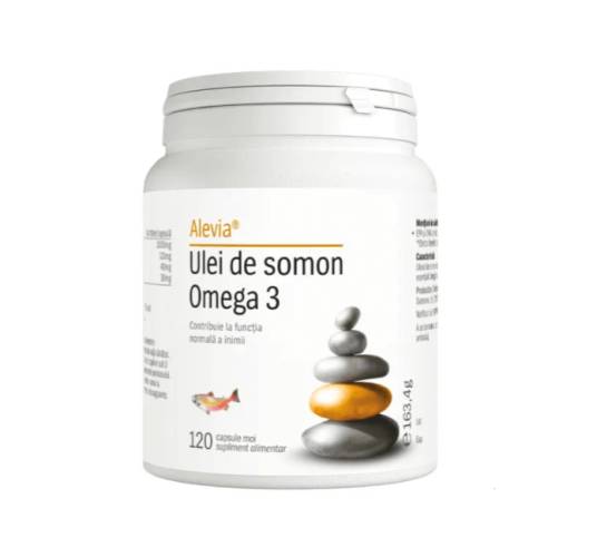 Alevia Ulei de somon omega 3 120 capsule moi