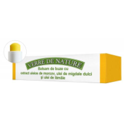 Balsam de buze cu extract uleios de morcovi, ulei de migdale si ulei de lamaie 4.8gr VERRE DE NATURE