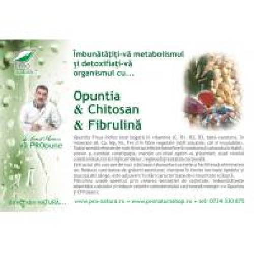 Opuntia & chitosan & fibrulina 60cps PRO NATURA