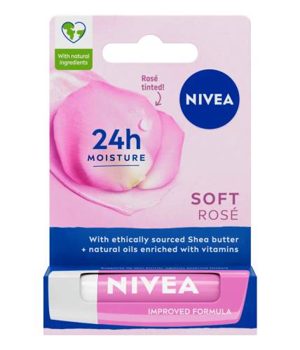 Balsam de buze Rose, 4.8g, Nivea
