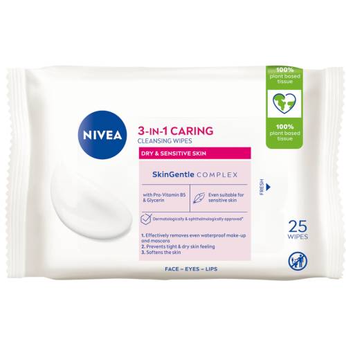 Servetele demachiante delicate, 25 bucati, Nivea