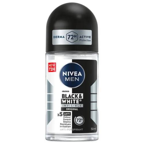 Deodorant roll-on pentru barbati Black & White Power, 50ml, Nivea