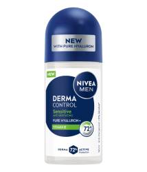Deodorant roll-on pentru barbati Derma Control Sensitive, 50ml, Nivea
