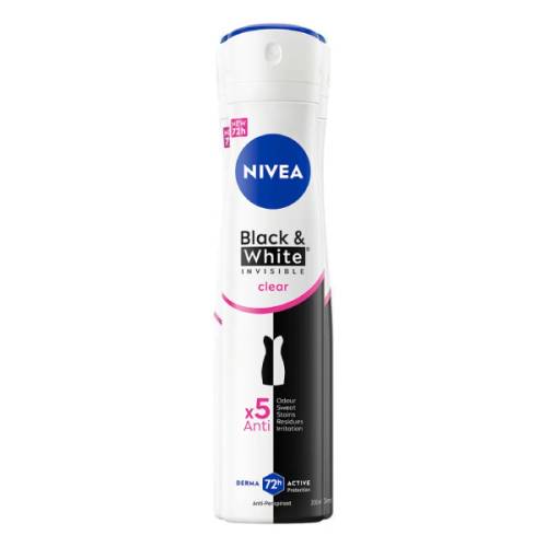 Deodorant spray pentru femei Black & White Clear, 200ml, Nivea