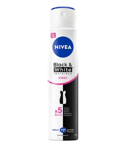 Deodorant spray pentru femei Black & White Clear, 250ml, Nivea